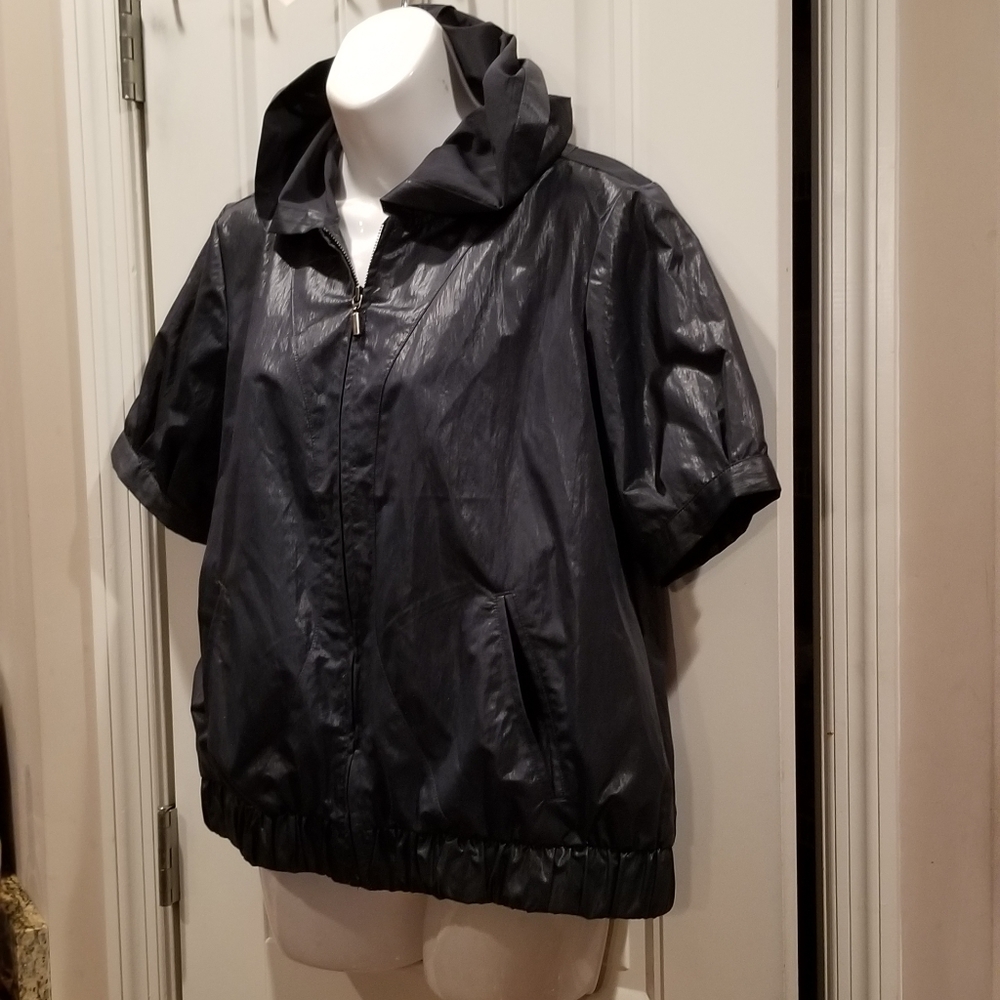 Zenergy by Chico's Sz 1 Blue Hoodie Top